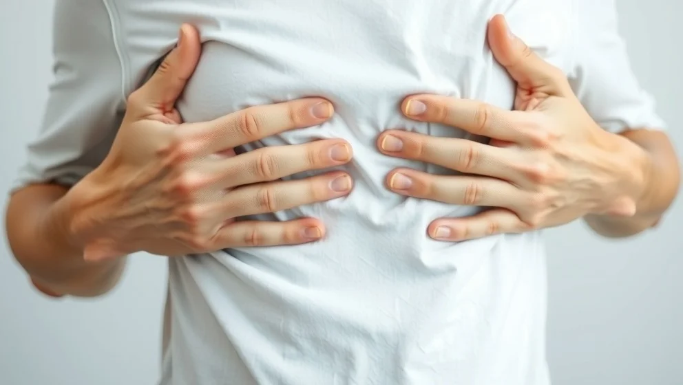 Ont under bröstet vid revbenen - vad kan det bero på